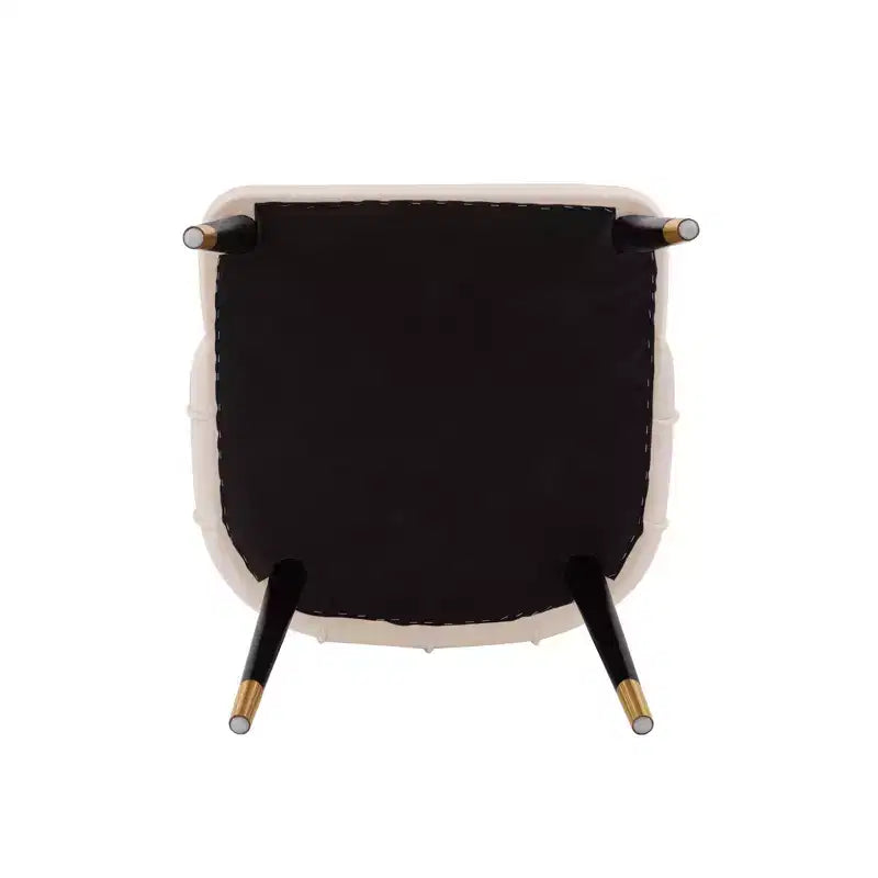 Set di 2 sedie da pranzo Eda moderne imbottite in velluto color crema - Manhattan Comfort