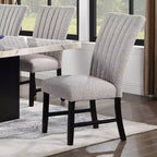 HOMES: Inside + Out Set di 2 sedie da pranzo moderne imbottite in boucle Rosethorn Grigio