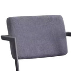 Sedie da pranzo Cargo da 22" in tessuto grigio e canna di fucile - Acme Furniture: Rivestimento in pelle, Struttura in metallo, Senza braccioli, Facili da pulire
