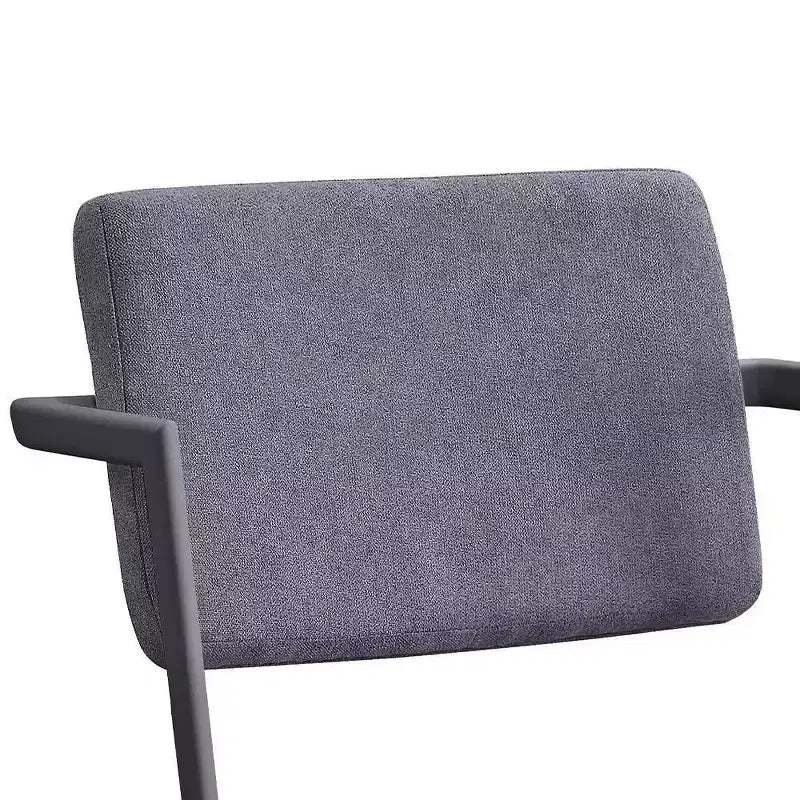 Sedie da pranzo Cargo da 22" in tessuto grigio e canna di fucile - Acme Furniture: Rivestimento in pelle, Struttura in metallo, Senza braccioli, Facili da pulire