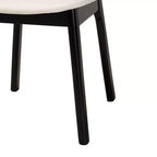 Baxton Studio 2 sedie da pranzo Darrion in tessuto e legno Crema/Nero/Marrone chiaro: Rivestimento in poliestere, Struttura in legno di caucciù