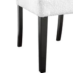 Set di 2 sedie da pranzo contemporanee miBasics Northstar imbottite in bouclé, bianco/nero: Sedile imbottito, Struttura in legno