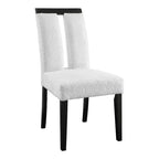 Set di 2 sedie da pranzo contemporanee miBasics Northstar imbottite in bouclé, bianco/nero: Sedile imbottito, Struttura in legno