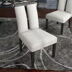 Set di 2 sedie da pranzo contemporanee miBasics Northstar imbottite in bouclé, bianco/nero: Sedile imbottito, Struttura in legno