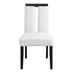 Set di 2 sedie da pranzo contemporanee miBasics Northstar imbottite in bouclé, bianco/nero: Sedile imbottito, Struttura in legno