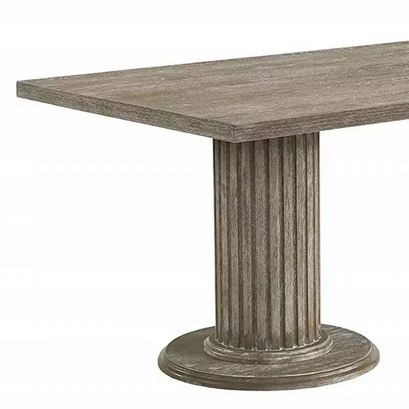 Tavolo da pranzo Gabrian da 84 pollici con finitura di recupero: doppio piedistallo, 8 posti - Acme Furniture