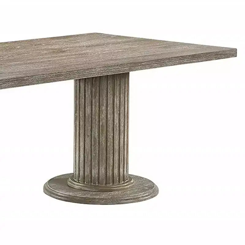Tavolo da pranzo Gabrian da 84 pollici con finitura di recupero: doppio piedistallo, 8 posti - Acme Furniture