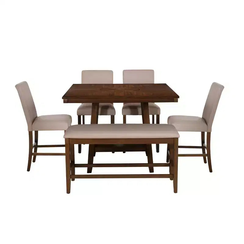 Set da pranzo Powell Barnes a 6 pezzi, altezza bancone
