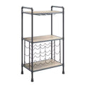26" Brantley Wine Rack Antique Oak and Sandy Gray Finish - Acme Furniture