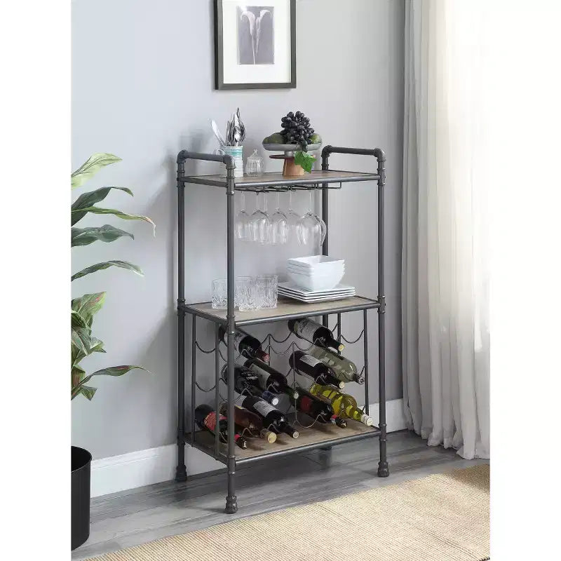 Cantinetta Brantley 26" con finitura Quercia Antica e Grigio Sabbia - Acme Furniture