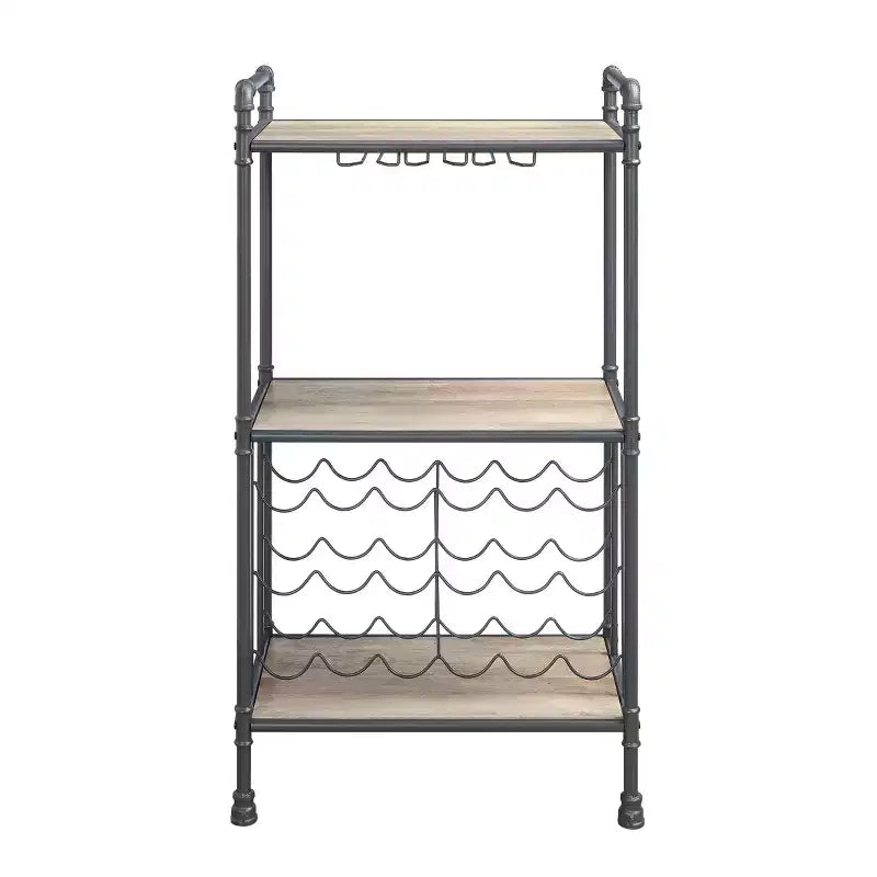 Cantinetta Brantley 26" con finitura Quercia Antica e Grigio Sabbia - Acme Furniture