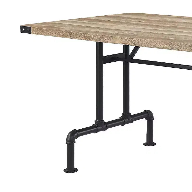 Tavoli da pranzo Edina 64" in rovere e nero sabbiato - Acme Furniture