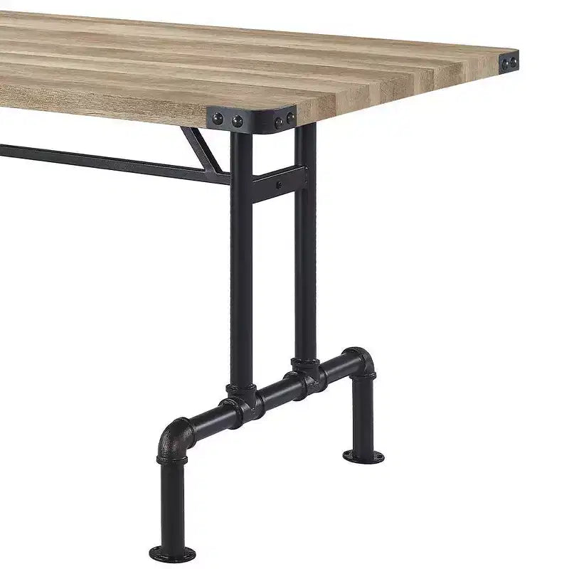 Tavoli da pranzo Edina 64" in rovere e nero sabbiato - Acme Furniture