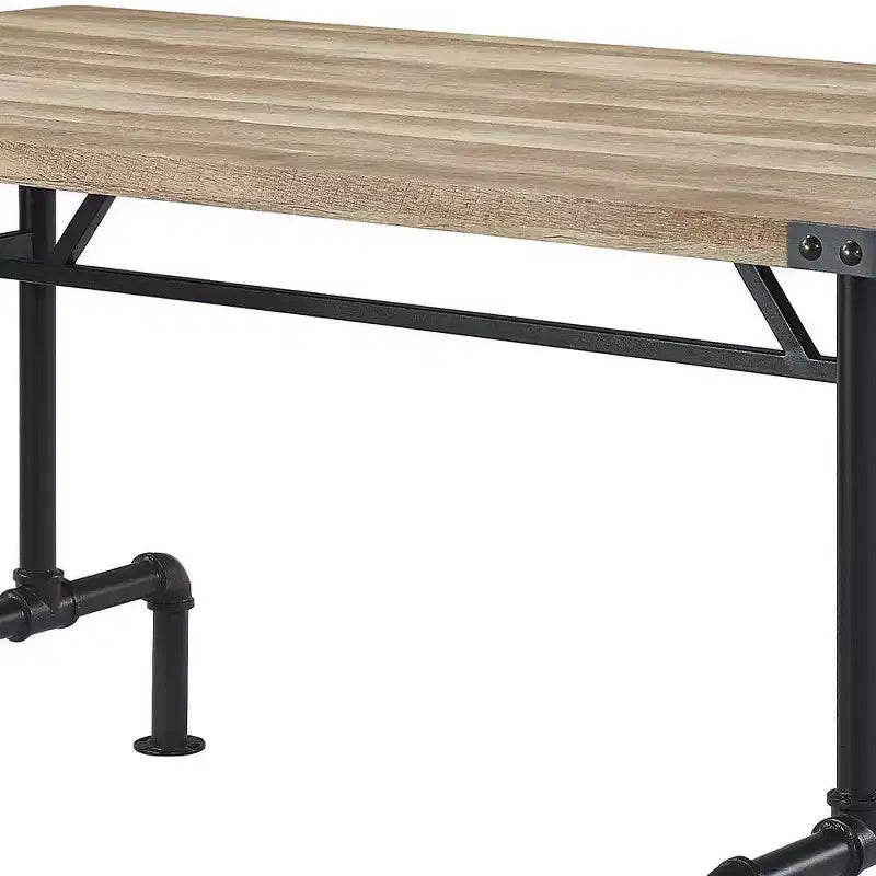 Tavoli da pranzo Edina 64" in rovere e nero sabbiato - Acme Furniture