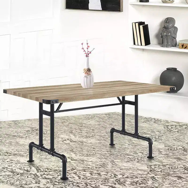Tavoli da pranzo Edina 64" in rovere e nero sabbiato - Acme Furniture