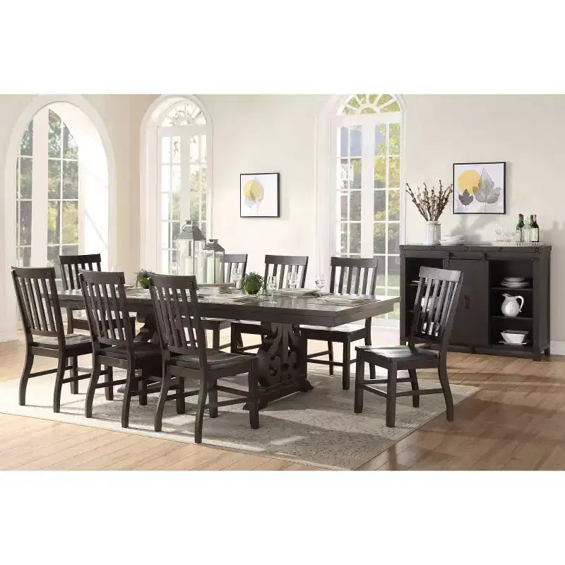 Tavolo da pranzo Maisha da 104 pollici con finitura noce rustico - Acme Furniture