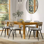 Tavolo da pranzo rettangolare Saige WyndenHall, impiallacciatura rovere: Legno massello, 6 posti, gambe dritte