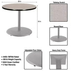Tavolo da pranzo rotondo Hampden Furnishings, collezione Bennet, 30", grigio/nebula grigia