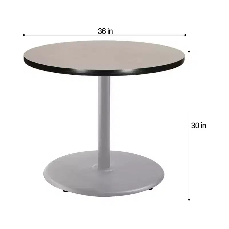 Tavolo da pranzo rotondo Hampden Furnishings, collezione Bennet, 30", grigio/nebula grigia