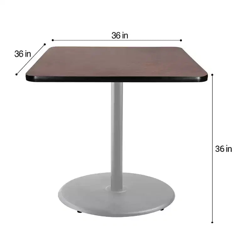 Tavolo da pranzo quadrato Hampden Furnishings, collezione Bennet, 91 cm, grigio/mogano
