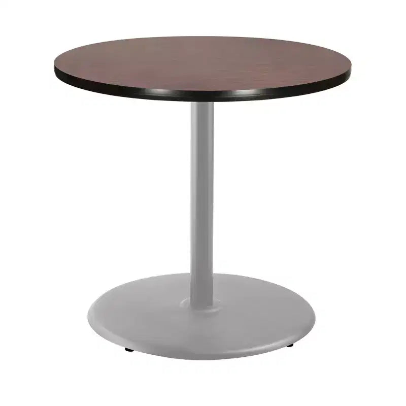 Hampden Furnishings Tavolo da pranzo rotondo da 36" della collezione Bennet, grigio/mogano