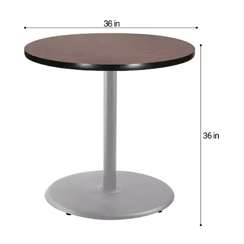 Hampden Furnishings Tavolo da pranzo rotondo da 36" della collezione Bennet, grigio/mogano