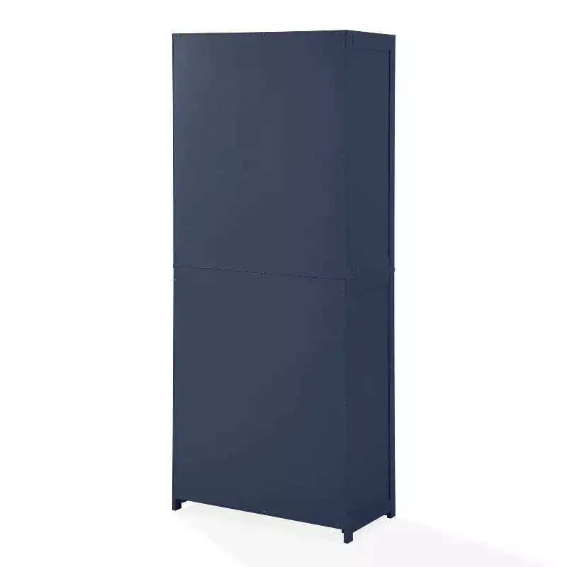 Crosley 67" Savannah Mobile Dispensa da Cucina Alta Blu: Design Tradizionale in Stile Fattoria, Impiallacciatura in Legno, Struttura in MDF, 3 Ripiani Regolabili