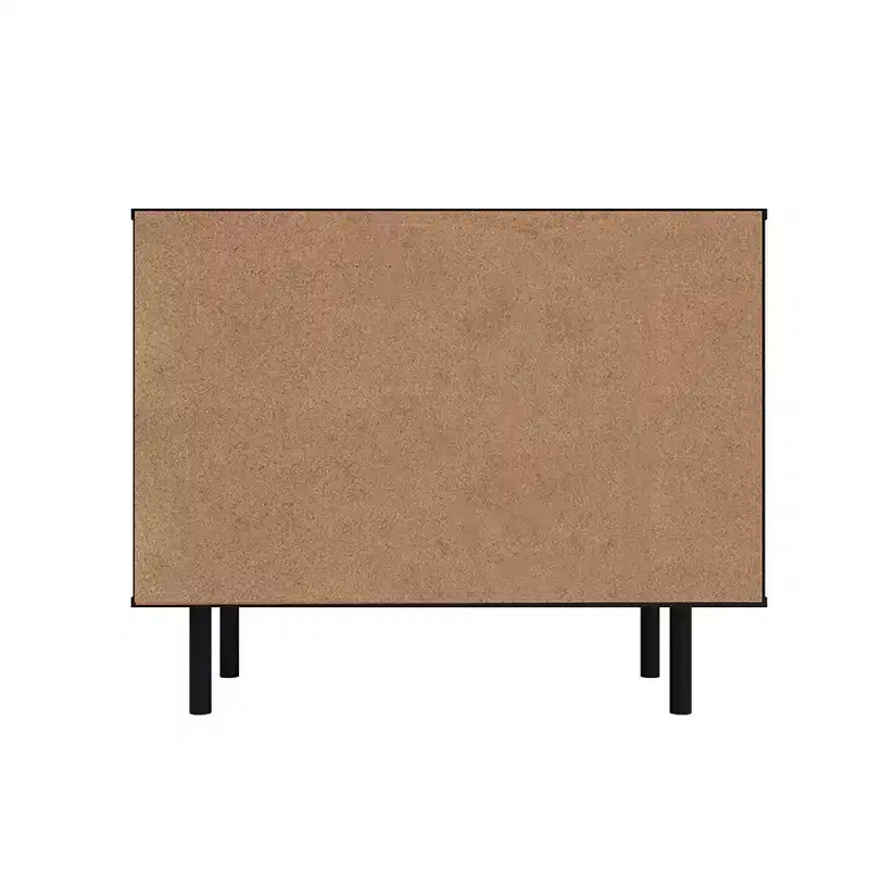 Madia Liam Mid-Century Modern Manhattan Comfort a 4 ripiani, Nera/Naturale