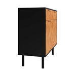 Madia Liam Mid-Century Modern Manhattan Comfort a 4 ripiani, Nera/Naturale