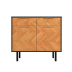Madia Liam Mid-Century Modern Manhattan Comfort a 4 ripiani, Nera/Naturale