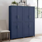 Crosley 67" Savannah Set Mobile Dispensa Cucina 2pz Blu Navy: Stile Tradizionale, Impiallacciatura in Legno, Struttura in MDF, 6 Ripiani