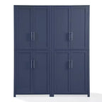 Crosley 67" Savannah Set Mobile Dispensa Cucina 2pz Blu Navy: Stile Tradizionale, Impiallacciatura in Legno, Struttura in MDF, 6 Ripiani