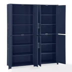 Crosley 67" Savannah Set Mobile Dispensa Cucina 2pz Blu Navy: Stile Tradizionale, Impiallacciatura in Legno, Struttura in MDF, 6 Ripiani