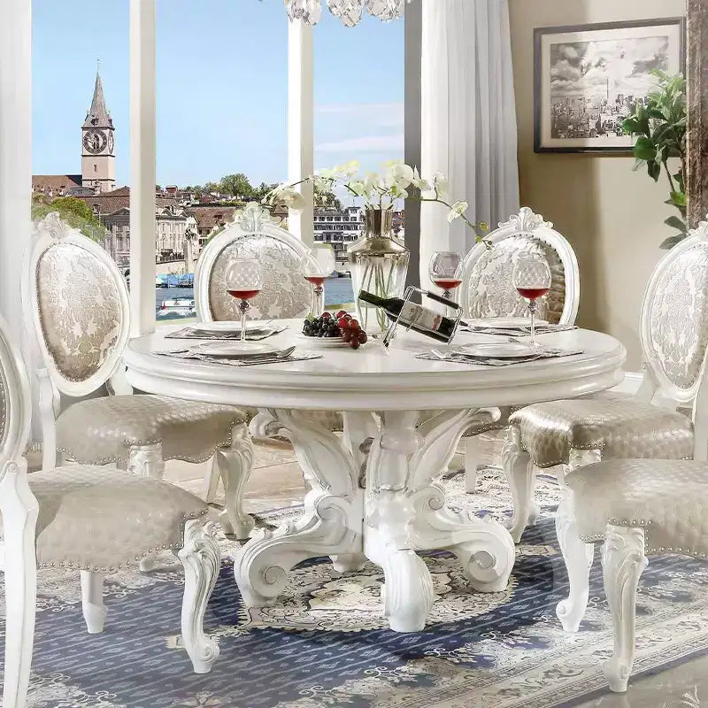 Tavolo da pranzo Versailles da 60" finitura PU Bianco Osso - Acme Furniture