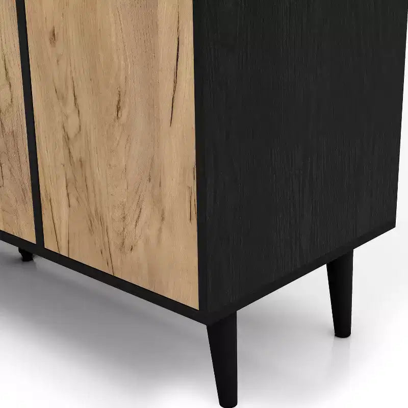 Andrew Madia da Buffet Mid-Century Modern Rovere Chiaro/Nero - miBasics