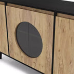 Andrew Madia da Buffet Mid-Century Modern Rovere Chiaro/Nero - miBasics