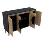 Andrew Madia da Buffet Mid-Century Modern Rovere Chiaro/Nero - miBasics