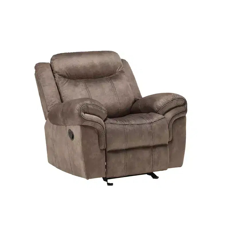 Divano reclinabile a 2 tonalità in velluto color cioccolato Zubaida Acme Furniture