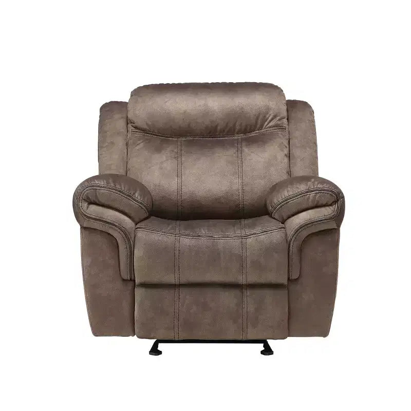 Divano reclinabile a 2 tonalità in velluto color cioccolato Zubaida Acme Furniture