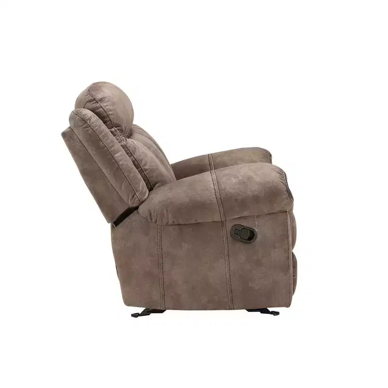 Divano reclinabile a 2 tonalità in velluto color cioccolato Zubaida Acme Furniture