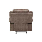 Divano reclinabile a 2 tonalità in velluto color cioccolato Zubaida Acme Furniture