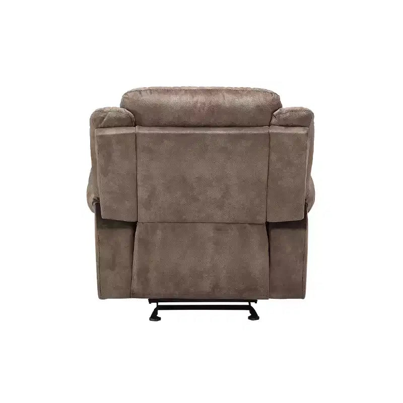 Divano reclinabile a 2 tonalità in velluto color cioccolato Zubaida Acme Furniture