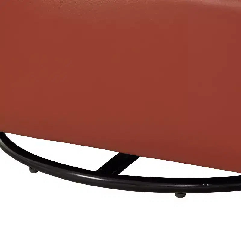 Poltrona a botte girevole e a dondolo Comfort Pointe Erenson in pelle fiore, color caramello