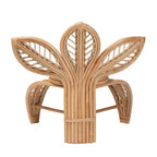 Bali e Pari Gresham Poltrona con foglie in rattan naturale Bianco/Marrone naturale: Realizzata a mano, Cuscino in schiuma, Nessun assemblaggio richiesto