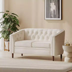 Christopher Knight Home Cantrell Divanetto trapuntato beige/espresso