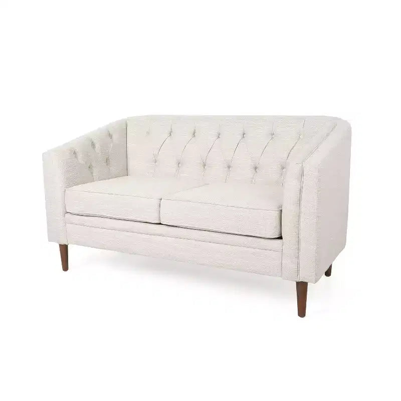 Christopher Knight Home Cantrell Divanetto trapuntato beige/espresso