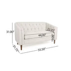 Christopher Knight Home Cantrell Divanetto trapuntato beige/espresso