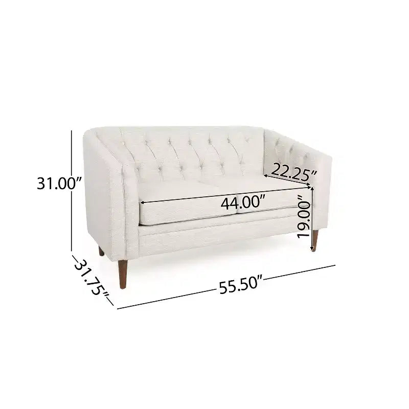 Christopher Knight Home Cantrell Divanetto trapuntato beige/espresso