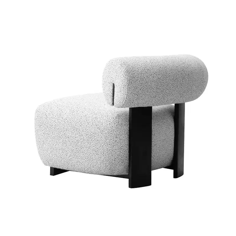 Manhattan Comfort Set di 2 Sedie Moderne Imbottite in Tessuto Bartow Avorio/Nero