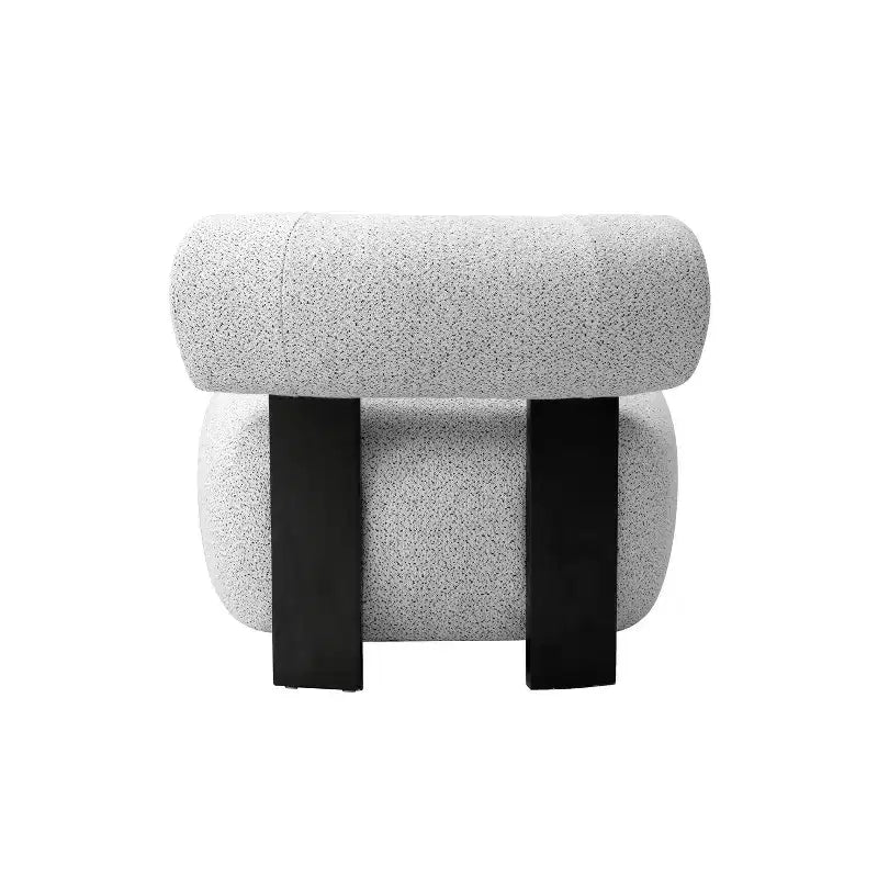 Manhattan Comfort Set di 2 Sedie Moderne Imbottite in Tessuto Bartow Avorio/Nero